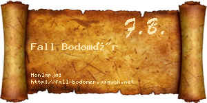 Fall Bodomér névjegykártya